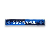 3R Sport SSC Napoli, sciarpa jacquard, prodotto ufficiale 100% acrilico, Azzurro, Bianco, blu