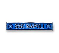 3R Sport SSC Napoli, sciarpa jacquard, prodotto ufficiale 100% acrilico, Azzurro, Bianco, blu