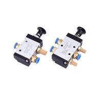 3R210-08 4R210-08 2 Way 3 Ports 5 Position Push And Pull Pneumatic Control Switch Reversing Manual Valve With Fittings Silencer(3R210-08,With 8mm fitting)