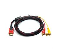 3RCA to HDMI, Cavo RCA HDMI per TV, Cavo Audio Video RCA a HDMI per TV, Supporta Risoluzione 1080P, Solo per Lettori a TV, Non Supporta PC, DVD, PS3 e Altri Dispositivi con Interfaccia HDMI