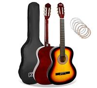 3rd Avenue Pacchetto Per Principianti Di Corde In Nylon Spagnolo Per Chitarra Classica 4/4 A Grandezza Naturale - 6 Mesi Di Lezioni Gratuite, Borsa, Corde - Sunburst