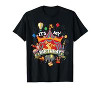 3rd Birthday Circus Tent 3 Year Old Boy Girl Gifts Party Maglietta