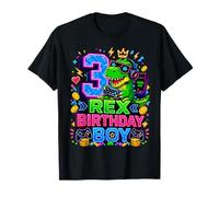 3rd Birthday Dinosaur Gamer Controller Boy 3 Years Old T-Rex Maglietta