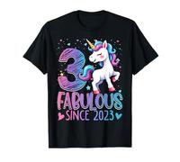 3rd Birthday Unicorn Outfit for 3 Year Old Girls Since 2023 Maglietta