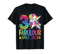 3rd Birthday Unicorn Outfit for 3 Year Old Girls Since 2023 Maglietta