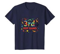 3rd Boy Gang: Avventura giocosa per Giovani esploratori Maglietta, Bambini, Navy, 8 Anni