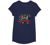 3rd Boy Gang: Avventura giocosa per Giovani esploratori Maglietta, Ragazze, Navy, L