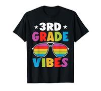 3rd Grade Back To School Sunglasses Vibes Retro First Day Maglietta