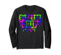 3rd Grade Drip Back To School Third Grader Bambini Ragazzi Ragazze Maglia a Manica