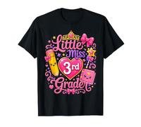 3rd Grade for Girls Back to School First Day of Third Grade Maglietta