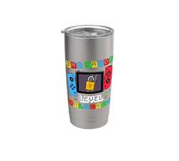 3rd grade Level Unlocked Gamer Back to School Boy Bicchiere termico in acciaio inox doppia parete