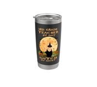 3rd Grade Teacher By Day Witch By Night Halloween Costume Bicchiere termico in acciaio inox doppia parete