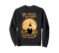 3rd Grade Teacher By Day Witch By Night Halloween Costume Felpa