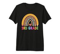 3rd Grade Teacher Student Boho Rainbow Back To School Maglietta Premium
