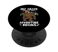3rd Grade Where The Adventure Begins Back To School Bigfoot PopSockets PopGrip Adesivo