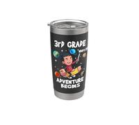 3rd Grade Where The Adventure Begins Back To School For Boys Bicchiere termico in acciaio inox doppia parete