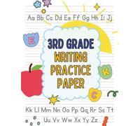 3rd Grade Writing Practice Paper: Handwriting workbook with dotted midline pages to help children practice print and cursive writing, ideal for school, home, or homeschool learning