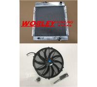 3row alloy radiator & 16" fan for Ford MUSTANG V8 289 302 WINDSOR 1964 1965 1966