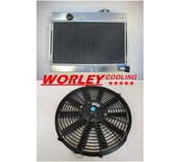 3ROW ALLOY radiator for DATSUN 510 1968-1973 / 620 Pickup 1972-1973 L16 MT & FAN