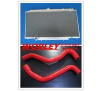 3Row ALLOY Radiator+hose For NISSAN PATROL GU Y61 3.0L ZD30 CR 2000-2006 MT RED