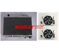 3ROW Aluminum Radiator and FANS for Ford Capri SA SB SA30 SB30 Turbo 1989 - 1995