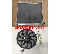 3ROW Aluminum Radiator & FAN FOR Mazda HC Luce TURBO II 13B-TURBO 1.3L 1986-1991