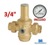 3S RIDUTTORE DI PRESSIONE PER ACQUA 3/4" F-F MANOMETRO INCLUSO