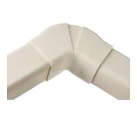 3S SuperSamaStore Curva Piana Regolabile 80×60 mm per Canalina di Climatizzatore Mono/Dual Split, Raccordo Regolabile ad Angolo 65°-130°, Pvc Stabilizzato UV V0, Bianco Ral 9001 - 1 Pezzo