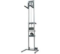 3S SuperSamaStore Elevatore Sollevatore Manuale con Ruote per Sollevare Climatizzatore, Carrello Elevatore Professionale Telescopico per Installazione Condizionatori, Portata 160 Kg, Elevazione 367 Cm