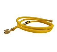 3S SuperSamaStore Flessibile Frusta con Rubinetto a Sfera 5/16" SAE e Premispillo per Manutezione e Ricarica Gas in Impianti di Condizionamento e Climatizzazione, 1,5 Metri, Giallo