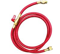 Flessibile frusta ridotta con rubinetto 1/4 x 5/16 sae - cm 150 - COLORE ROSSO
