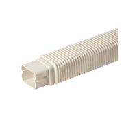 3S SuperSamaStore Giunto Flessibile per Canalina Impianti Condizionamento e Condizionatori Mono Split, PVC Antiurto Autoestinguente, Bianco RAL 9001, Lunghezza 59 Cm, 80 x 60 Mm