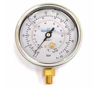 3S SuperSamaStore Manometro a Bagno di Glicerina 80 mm per Alta Pressione Gas Climatizzatore R32/R410A, Cassa Acciaio, Doppia Scala °C/Bar, Attacco Verticale 1/8" NPT per Refrigerazione, HVAC e A/C