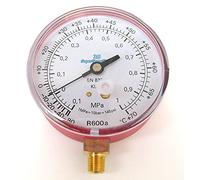 3S SuperSamaStore Manometro Alta Pressione Professionale per Gas R600A, Diametro 80mm, con Scala MPa / °C e Attacco Verticale 1/8" Npt, Strumento per Tecnici Professionisti della Climatizzazione