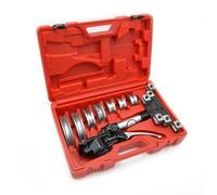 3S SuperSamaStore Piegatubi Idraulico per Tubi in Rame con 7 Dime in Metallo, Attrezzo Curvatubi in Duralluminio, Raggio Minimo 2,5×Ø, Valigetta ABS, Lunghezza 310 mm