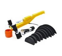 Piegatubi Pinza Curva Tubi Professionale per Tubature di Rame, Curvatubi a Cricco per 5 Diametri, Con Tagliatubo 4/28 mm, Sbavatore Interno ed Esterno e Valigetta