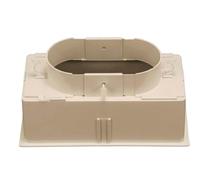 Plenum 500x150 mm in ABS attacco regolabile da Ø160 a Ø250 mm e serranda