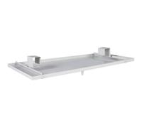 3S SuperSamaStore S-097-71 Bacinella Raccogli Condensa Universale per Climatizzatore Esterno, Vaschetta con Foro Scarico e Staffe, Lamiera Zincata, 39 x 85 Centimetri, Grigio Ral9002