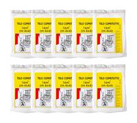 3S SuperSamaStore Telo Copritutto Protettivo per Imbiancare e Coperture Provvisorie, Antipolvere e Impermeabile per Interni e Esterni, Polietilene, Spessore 6 Micron, 4 x 4 Metri, 10 Pezzi