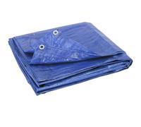 3S SuperSamaStore Telo Impermeabile con Occhielli, Telo di Protezione per Esterni, Copertura Resistente per Giardino, Orto, Gazebo, Legna, Terrazza, Balcone - Blu, 80 g/m², 5 x 6 Metri