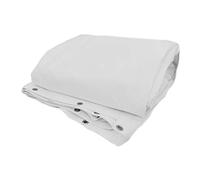 3S SuperSamaStore Telo Impermeabile Occhiellato, Telone per Copertura Esterni, Resistente, per Giardino, Gazebo, Tendone, Telo Tenda Impermeabile, 120 Grammi/Metro Quadro, 5 x 8 Metri, Bianco