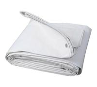 3S SuperSamaStore Telo Impermeabile Occhiellato, Telone per Copertura Esterni, Resistente, per Giardino, Gazebo, Tendone, Telo Tenda Impermeabile, 120 Grammi/Metro Quadro, 6 x 10 Metri, Bianco