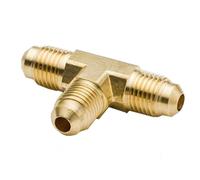 3S SuperSamaStore UT-06 Raccordo a T 3/8" M x M x M Sae, Giunto Tee in Ottone per Condizionatori, Impianti Frigoriferi e Idraulici