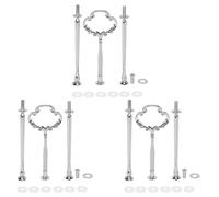 3Set 2 Piastra di Supporto per Torta A 3 Livelli Maniglia Centrale in Metal9786