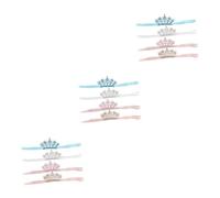 3Sets Baby Birthday Crown Boys and Girls Headband Female Headband Chic Coparte per capelli Accessori per capelli leggeri 4pc portatili*3