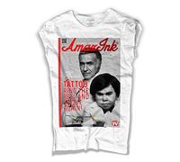 3styler T-Shirt Donna Bianca Fantasilandia - Roarke e Tattoo Anni 70 Fantasy Island - Serie TV Cult Shirt - Linea Amazink - Cotone Fiammato (Slub) 150 gr/mq (L, Bianco)