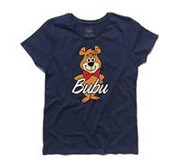3styler T-Shirt Donna Bubu 1 - L'amico dell'orso Yoghi - Boboo Bear - Yellowstone Park - Linea Classic - 100% Cotone 185 gr/mq (L, Blu)