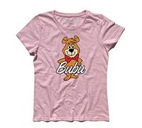 3styler T-Shirt Donna Bubu 1 - L'amico dell'orso Yoghi - Boboo Bear - Yellowstone Park - Linea Classic - 100% Cotone 185 gr/mq (S, Rosa)