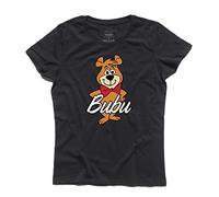 3styler T-Shirt Donna Bubu 1 - L'amico dell'orso Yoghi - Boboo Bear - Yellowstone Park - Linea Classic - 100% Cotone 185 gr/mq (L, Nero)