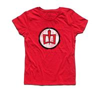 3styler T-Shirt Donna Ralph The Greatest American Hero Logo - Supermaxieroe - Linea Classic - 100% Cotone 185 gr/mq (L, Rosso)